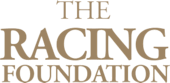 The logo of the Racing Foundation, which supports charities associated with the horseracing and Thoroughbred breeding.